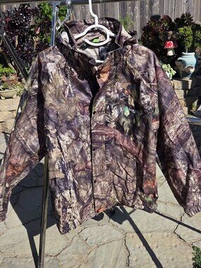 Frogg Toggs Waterproof Camo Realtree Xtra Hooded Rain Jacket Mens MED